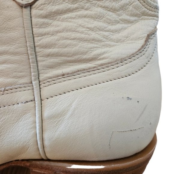 Tecovas Women's The Penny Western Cowboy Leather Boots Bone (lvory) Size 9.5 - Picture 13 of 16